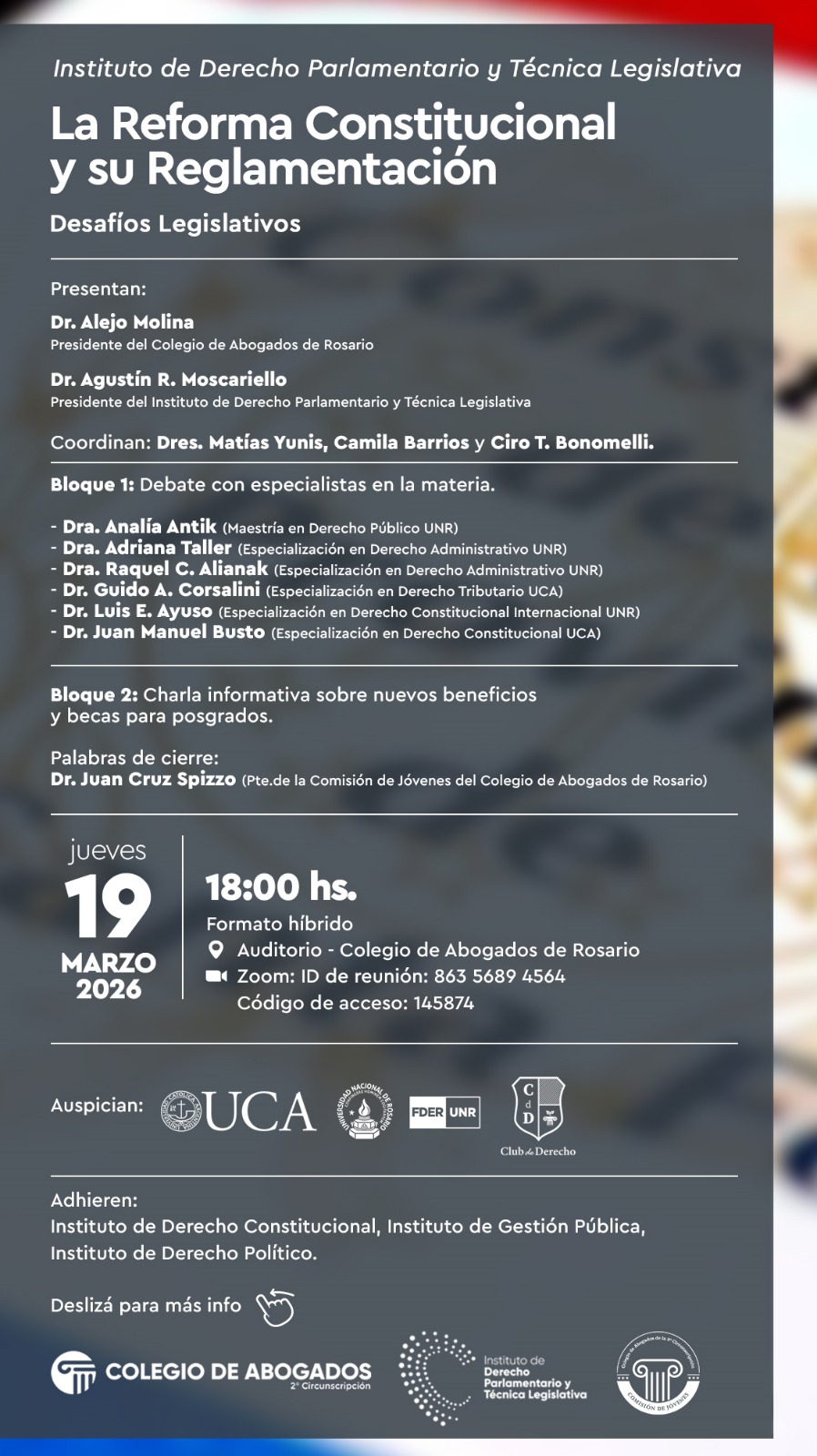 LA REFORMA CONSTITUCIONAL Y SU REGLAMENTACION - DESAFIOS LEGISLATIVOS - 19/03/2026